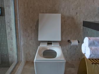 Hi-Tech Master Bathroom With Built-In Speakers