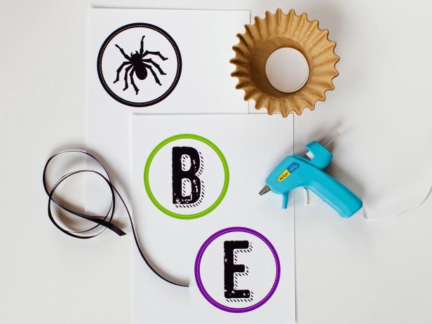 Make circles to glue onto coffee filters.