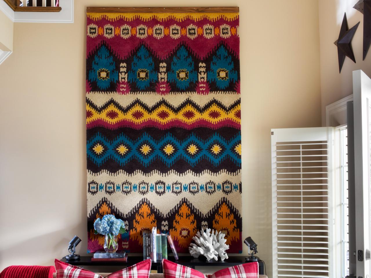 How To Turn A Rug Into A Wall Art Tapestry Hgtv