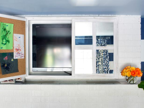 Turn A Kitchen Cabinet Into A Flat Screen Tv Cover Hgtv