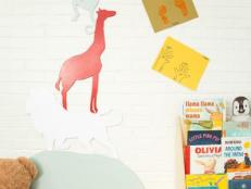 Kids' Room With Colorful, Handmade Growth Chart