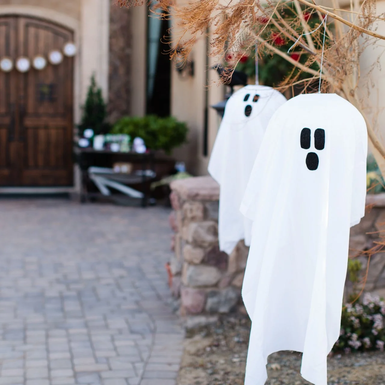 Hanging Ghost Craft | How to Make Easy Hanging Ghosts | HGTV