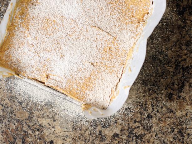 Stir one tablespoon pumpkin pie spice with confectioners' sugar. Top off the dessert by dusting with the spiced confectioners sugar. Refrigerate for at least 8 hours or overnight.