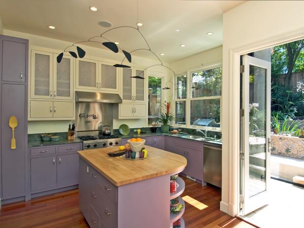 Pale Lavender Kitchen With Mobile Hgtv
