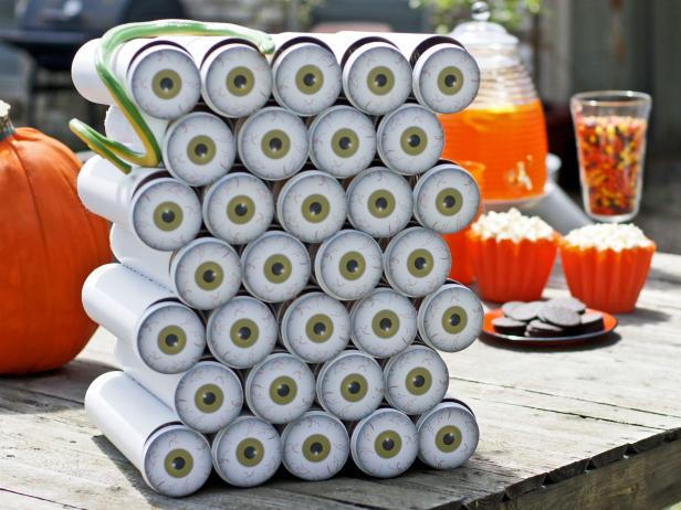 Create this matching game to add a little spooky fun to your Halloween kids' party. Fill pairs of bottles with all sorts of Halloween-inspired items from candy corn to spiders and let the matching madness begin.