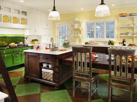 Green Vintage-Inspired Kitchen