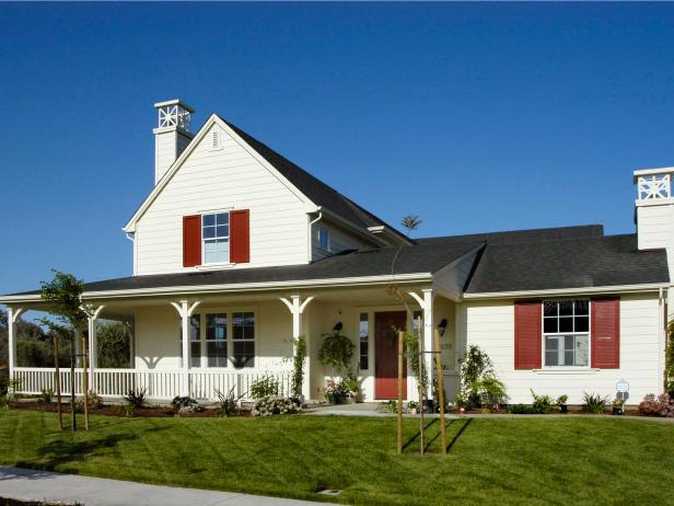 Ranch Style House With Bold Red Shutters Hgtv