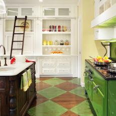 Vintage Yellow and Green Kitchen