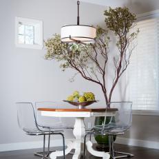 Contemporary Dining Room With Pedestal Table
