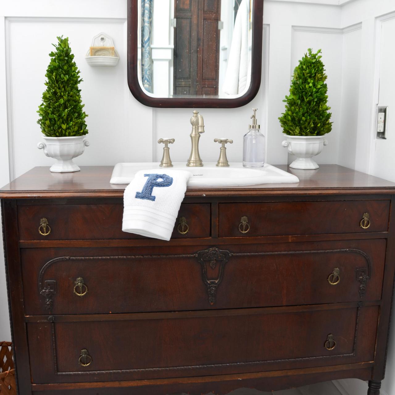How to Update an Old Vanity with New Drawers Doors and Paint