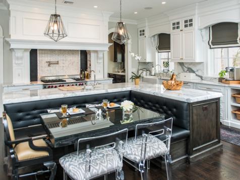 Black-and-White Transitional Kitchen