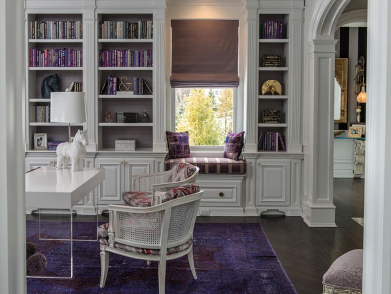 Transitional Purple and White Study 