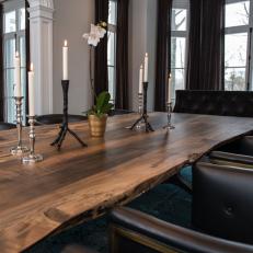 Rough-Hewn Slab Dining Room Table