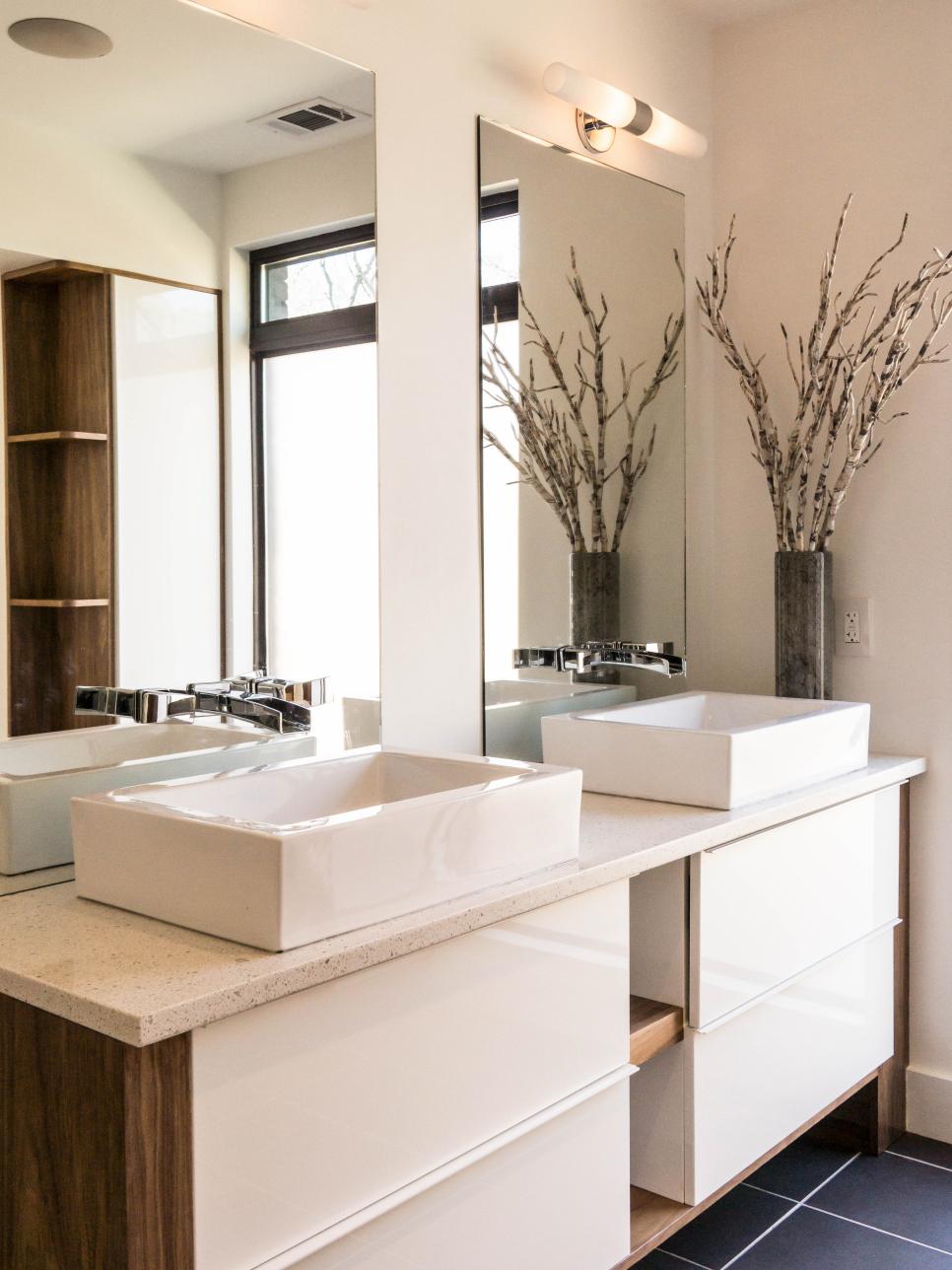 Double-Vanity Modern Bathroom | HGTV
