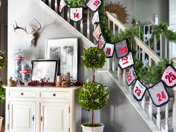 Turn an assortment of past-their-prime men's shirts with pockets into a colorful holiday countdown the kids will love. HGTV's step-by-step instructions explain how to stitch it up then just hang on your bannister or mantel and fill the pockets with candy or small toys.