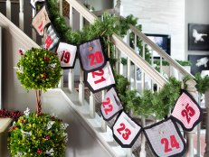 Advent Calendar on Staircase 