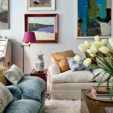 Eclectic Living Room with Gallery Wall