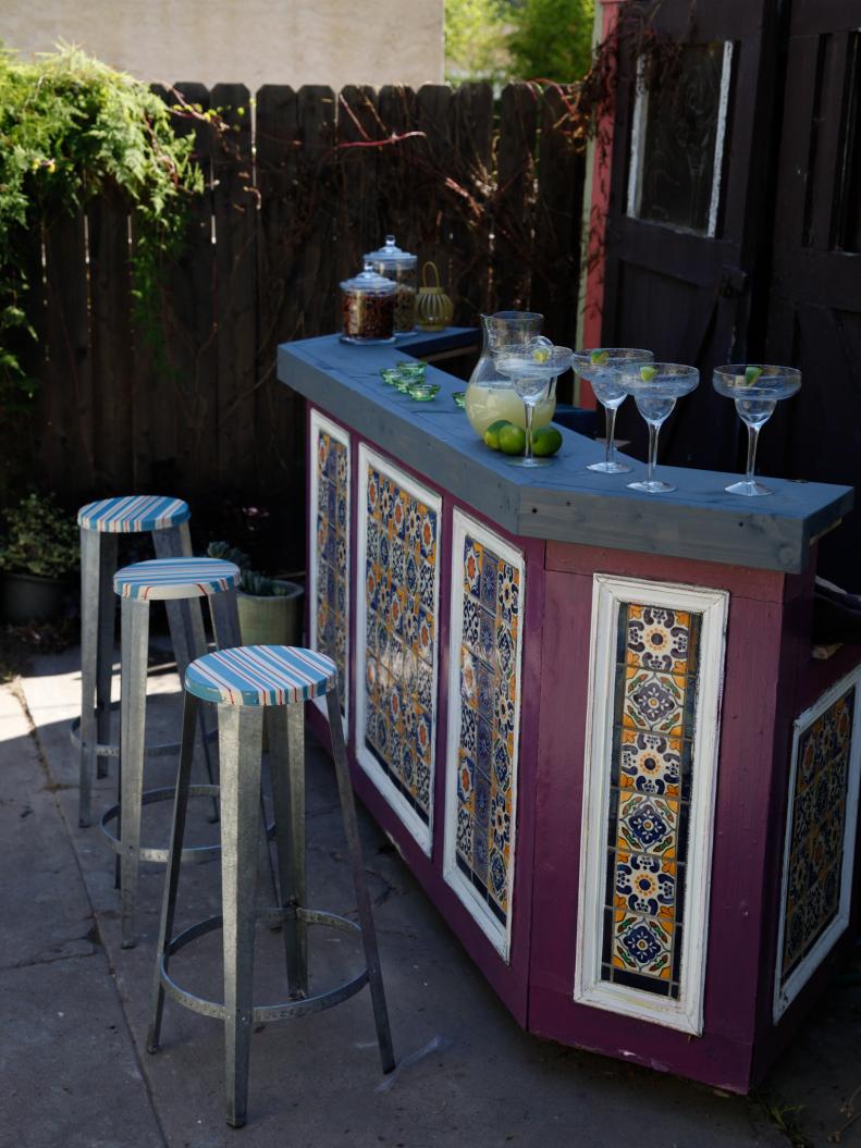 Eclectic Outdoor Bar