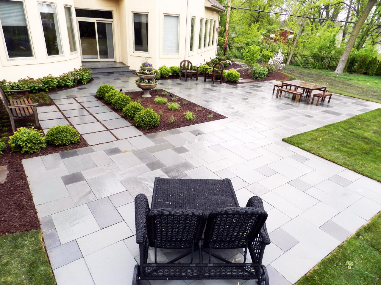 Contemporary Patio With Sleek Gray Stone | HGTV