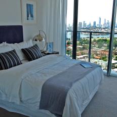 Loft-Style Bedroom With View of Australian City