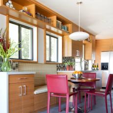 A Contemporary Kitchen with a Splash of Red 