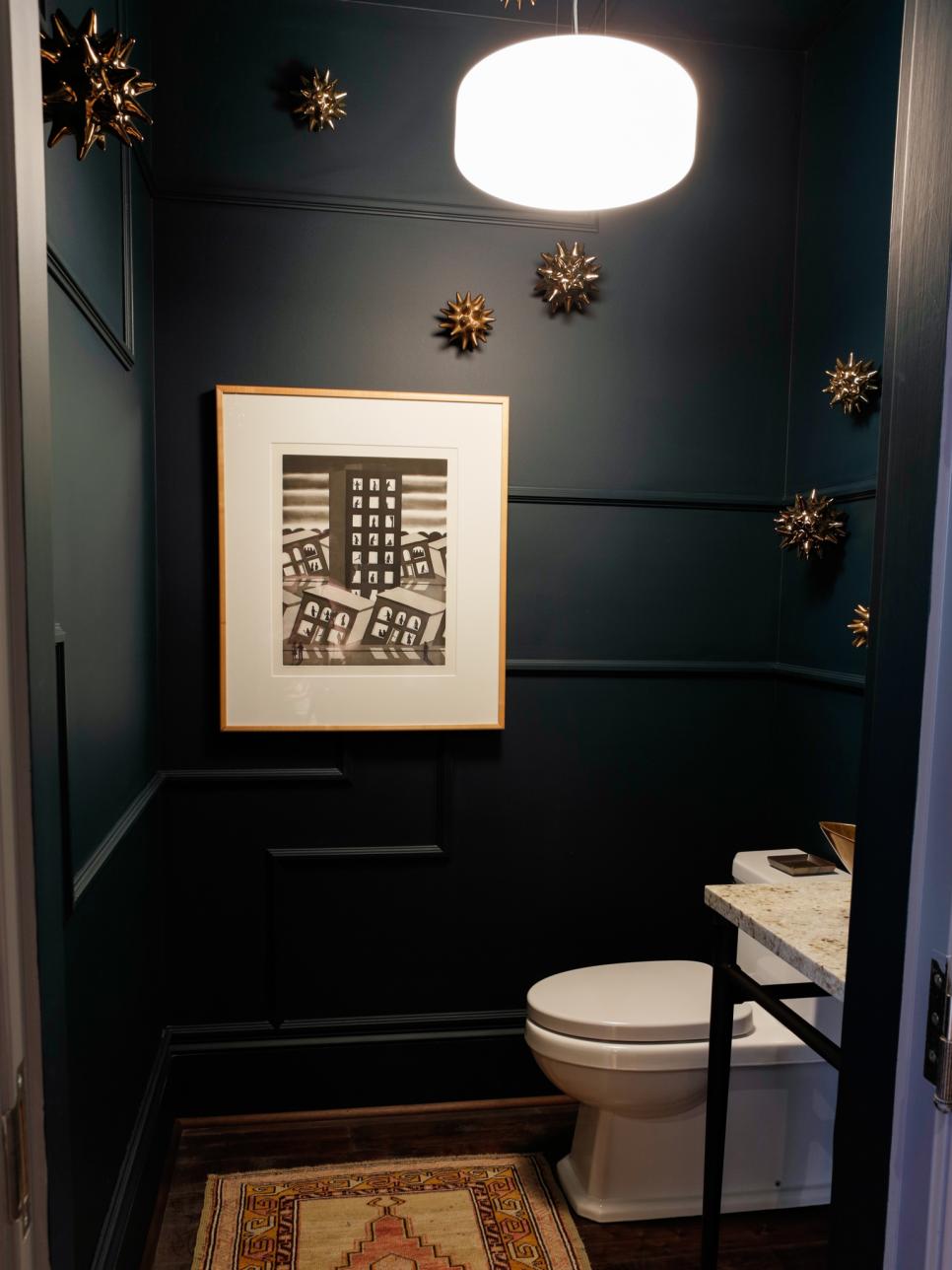 Stunning Contemporary Powder Room | HGTV