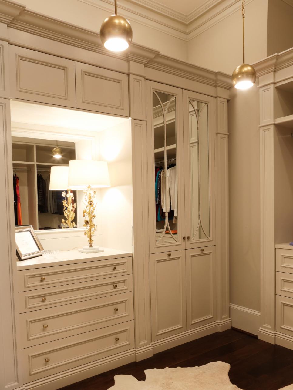 Extravagant White Master Bedroom Closet | HGTV