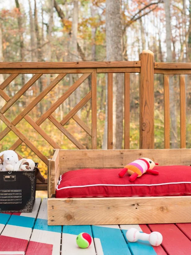 Upcycle Wood Pallets Into a Cozy Outdoor Dog Bed HGTV