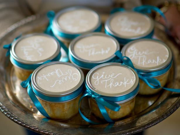 Give guests an extra reason to give thanks by sending them home with their very own handheld treats. Tie a ribbon around each favor before distributing to guests.