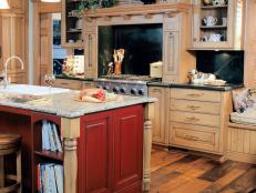 Neutral Kitchen With Pine Cabinets