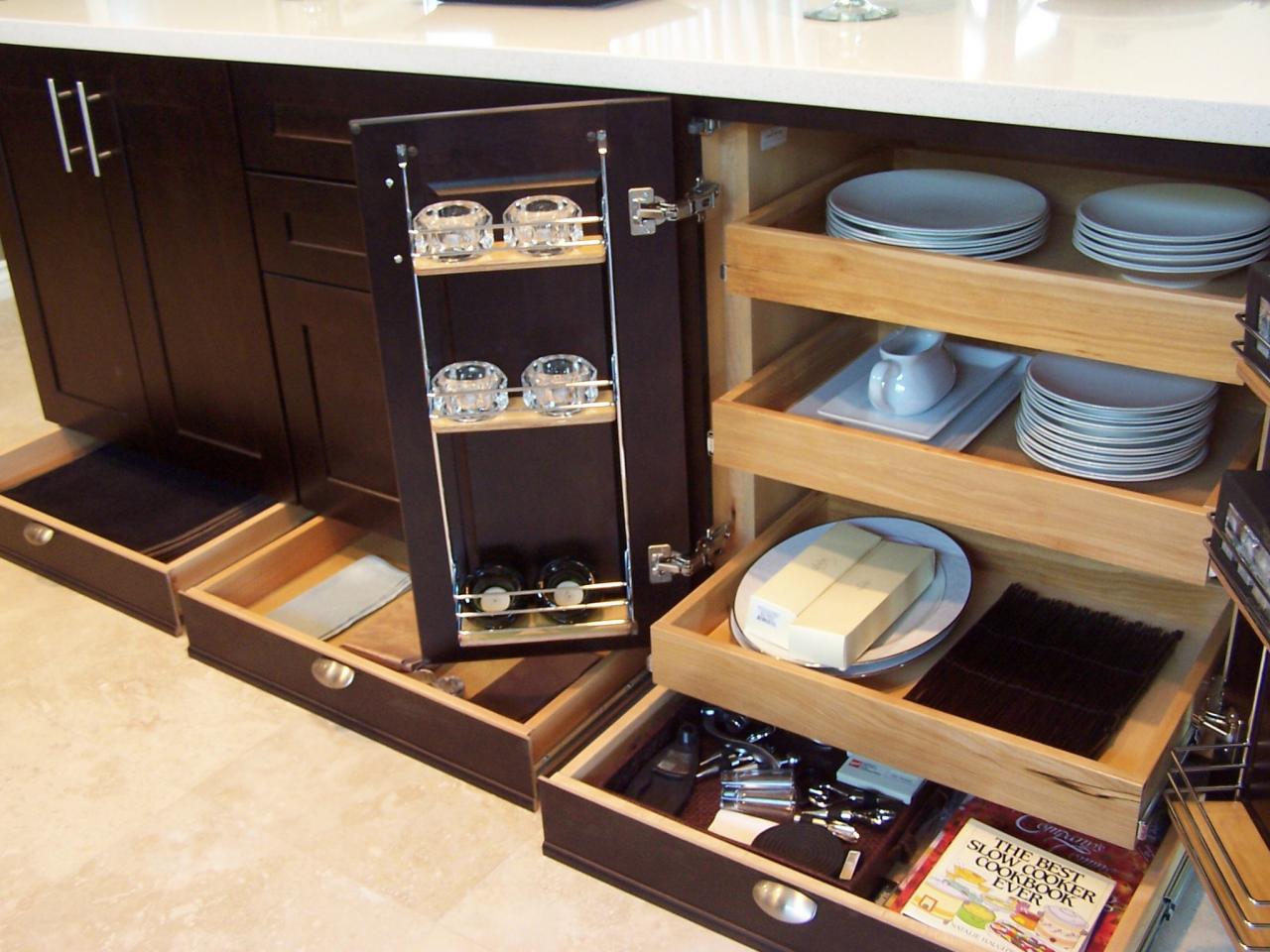 inside kitchen cupboards