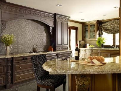 Center Island with Kitchen Mixer Lift with Shelf - Transitional - Kitchen
