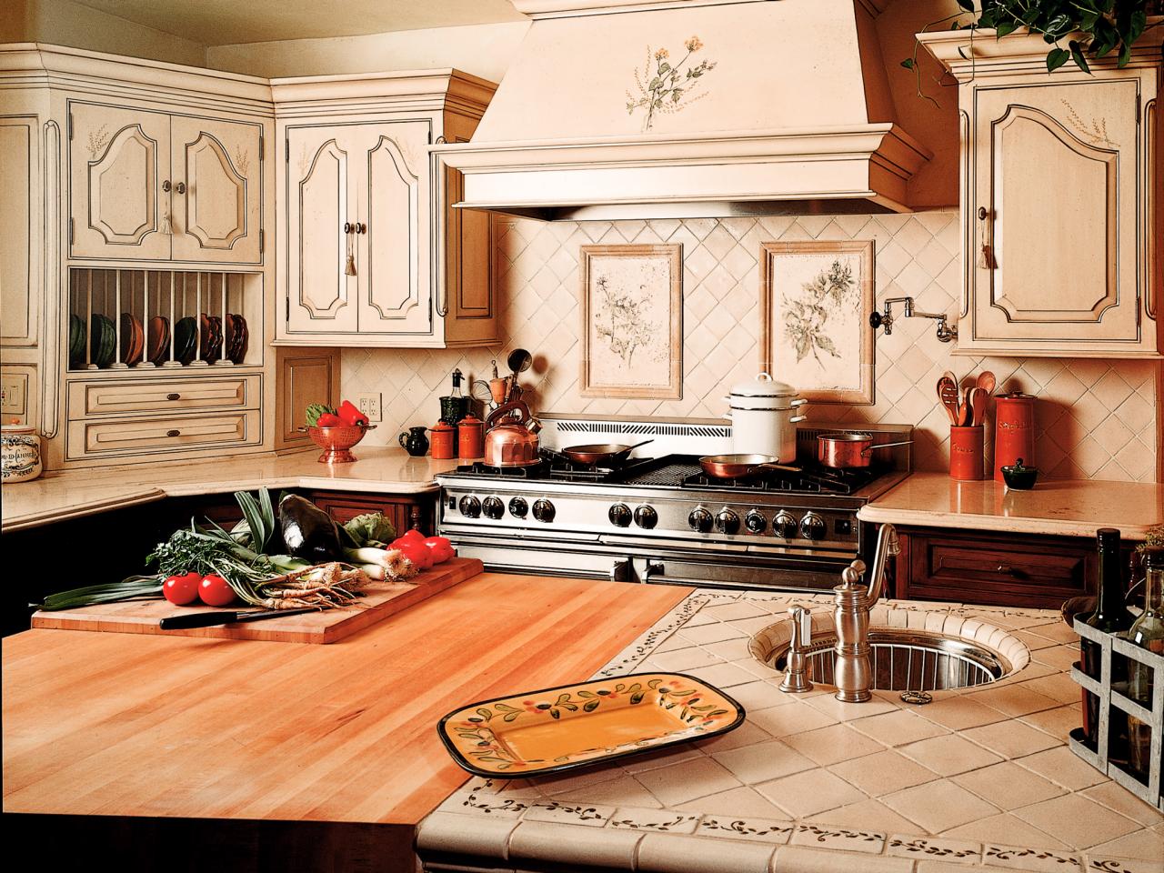 Tiled Kitchen Countertops Pictures, Ceramic Tile Countertops Cost