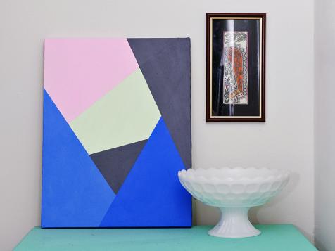 Make Modern, Geometric Wall Art With Paint and Tape