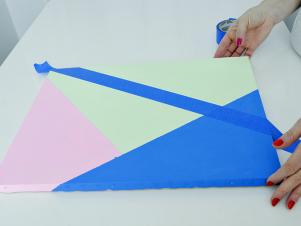 Make Modern Geometric Wall Art With Paint And Tape Hgtv