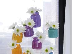 Hanging Baby Food Jar Vases