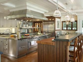Kitchen Design Photos Hgtv Traditional White Kitchen With Stainless Steel Island