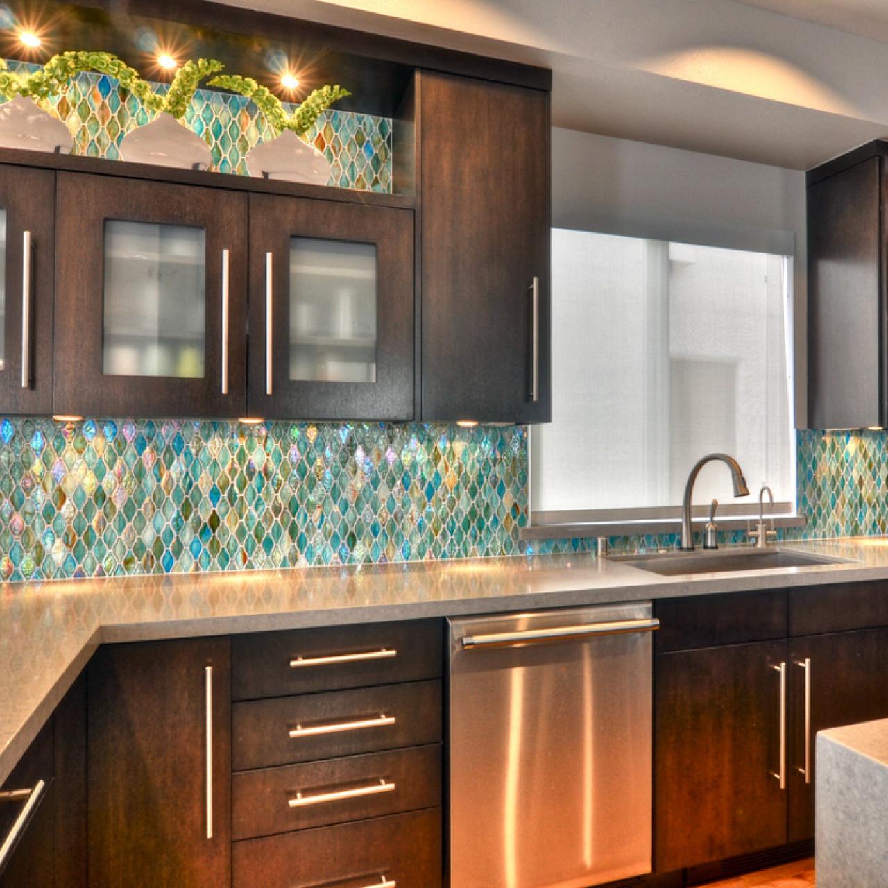 Glass Backsplash Ideas: Pictures & Tips From HGTV