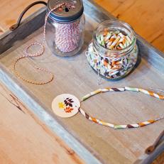 Kid's Thanksgiving Paper Straw Necklaces