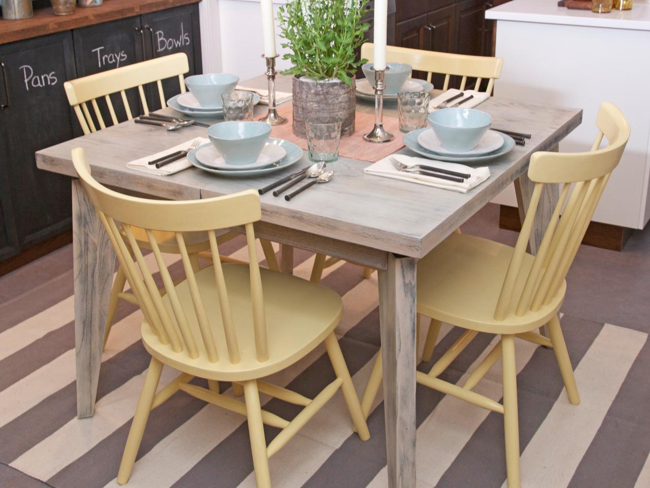 Painting Kitchen Tables Pictures, Can You Spray Paint Kitchen Table And Chairs