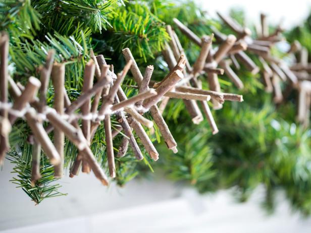 Evergreen and Wood Garland