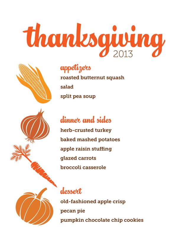 Download Customizable Thanksgiving Menus | Hgtv