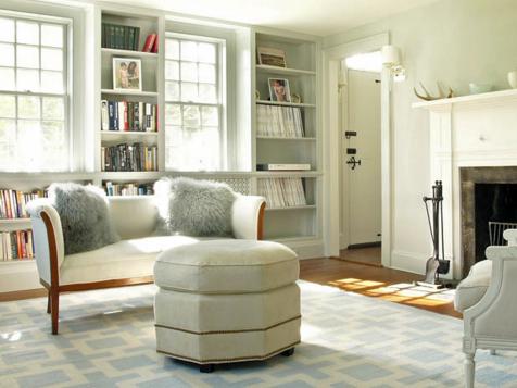 Colonial Details Inspire Home Library