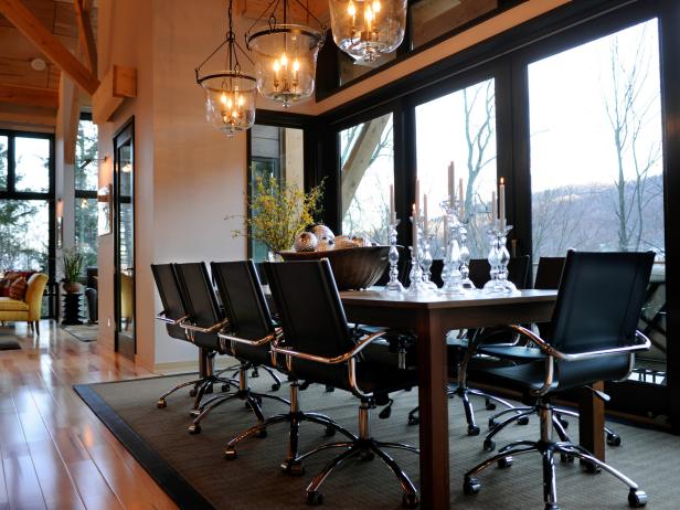 Contemporary Dining Room With Mountain Views Hgtv