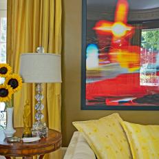 Traditional Yellow Living Room