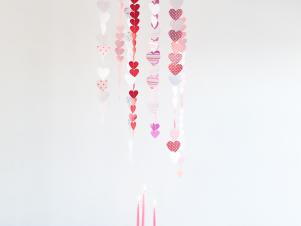 Valentine's Day Paper Heart Garland