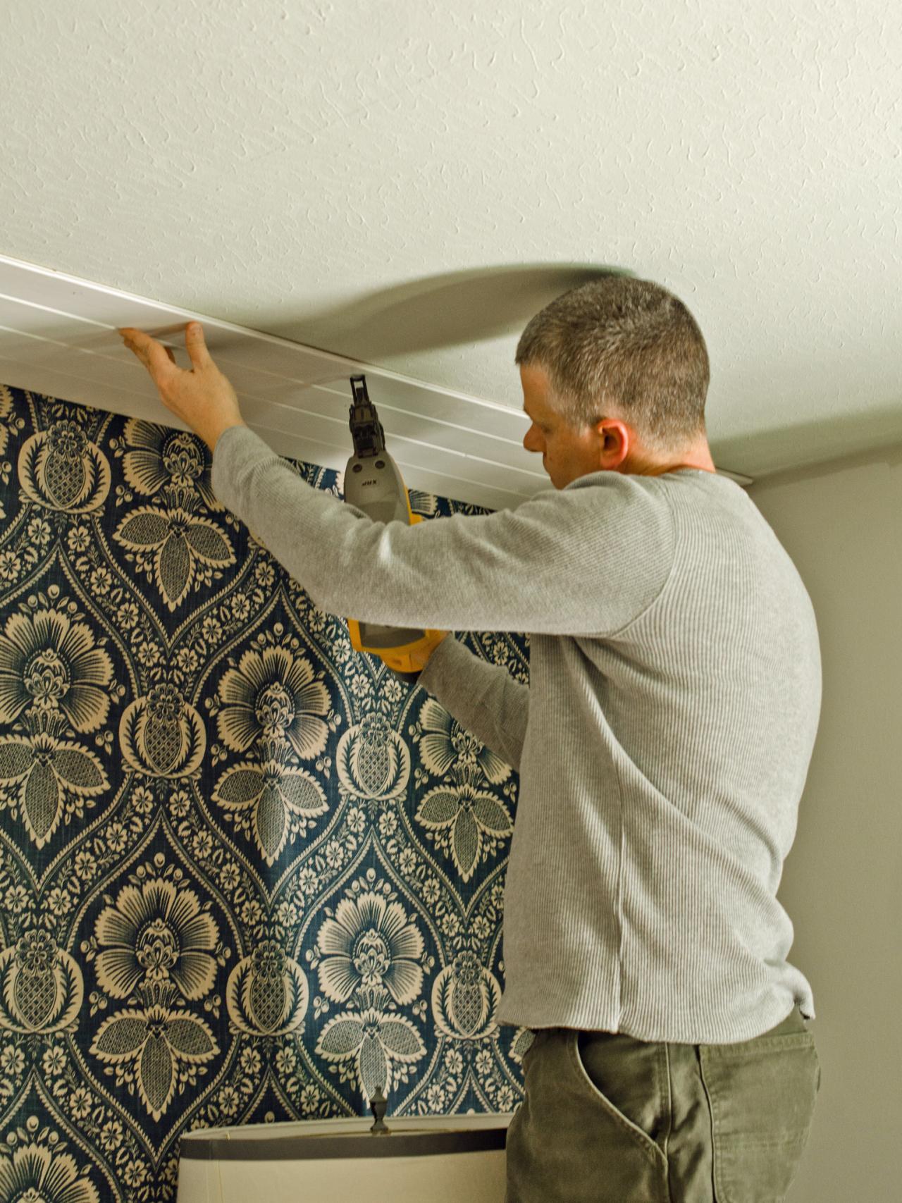 How To Install A Planked Wood Ceiling Hgtv