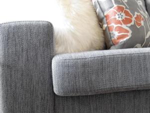 After: Gray Sofa With Throw Pillows
