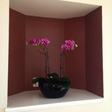 After: Living Room Orchid Alcove
