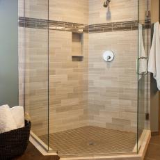 Frameless Glass Shower in Luxurious Spa Bathroom